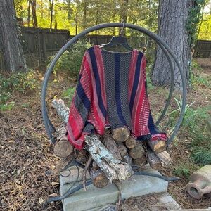 Boho Hot & Delicious Multicolor Patterned Poncho